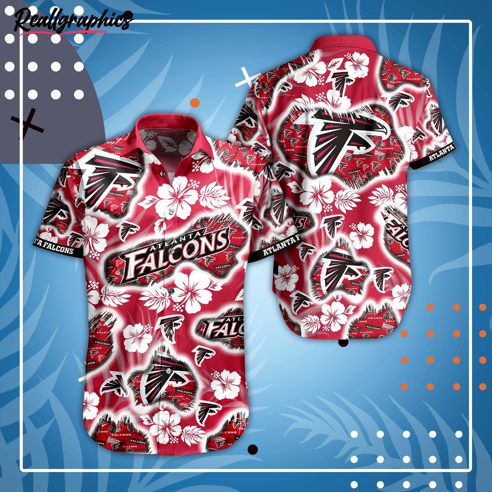 Atlanta Falcons Team Aloha Shirt - Reallgraphics