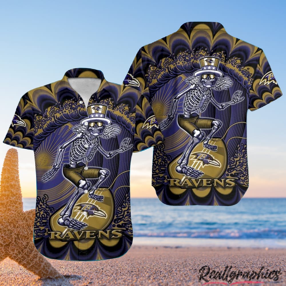 Baltimore Ravens Mens Hawaiian Shirt