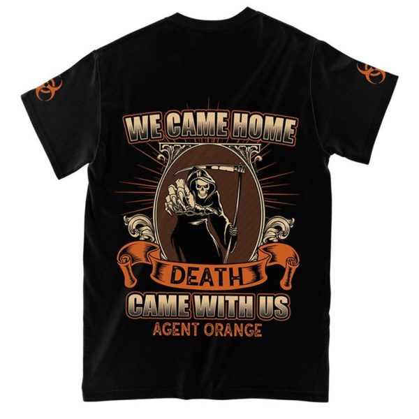 agent orange we came home death came with us aop t-shirt