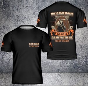 agent orange we came home death came with us aop t-shirt
