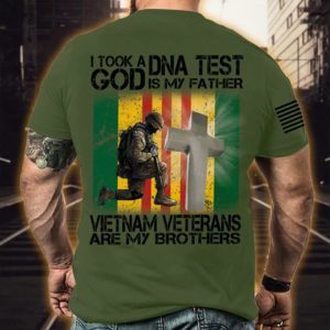 i took a dna test god is my father vietnam veterans are my brothers all over print t-shirt