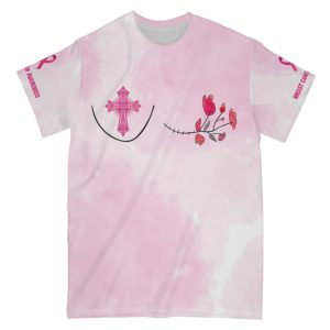 i wear pink for myself breast cancer awareness aop t-shirt