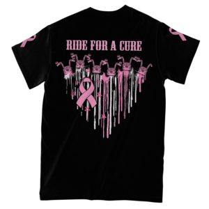 ride for a cure american motorcycle breast cancer awareness aop t-shirt
