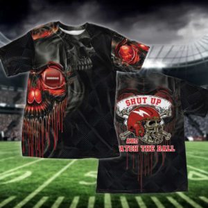 skull american football all over print t-shirt