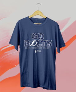 tampa bay lightning fanatics branded 2022 eastern conference champions home ice t-shirt