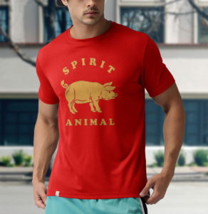 pig - spirit animal t-shirt