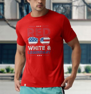 red white legendary 4th of july t-shirt