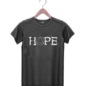 t shirt black sobriety hope recovery alcoholic sober recover aa support X7t4A