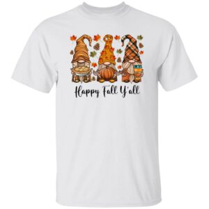 happy fall yall gnome leopard pumpkin funny autumn gnomes t shirt 1 v9SdM