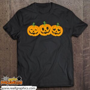 three halloween pumpkins jack o lantern faces shirt 924 dzSwt
