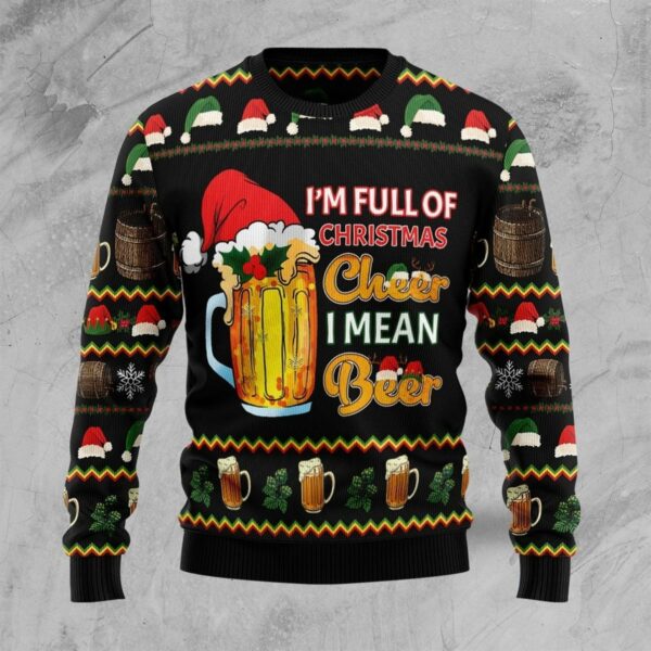 christmas cheer beer ugly christmas sweatshirt sweater 1 f1ab1v