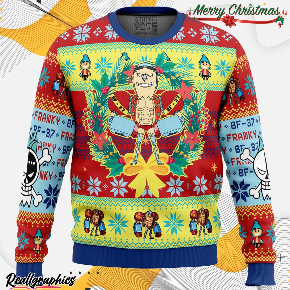 Christmas Franky One Piece Ugly Christmas Sweater - Reallgraphics