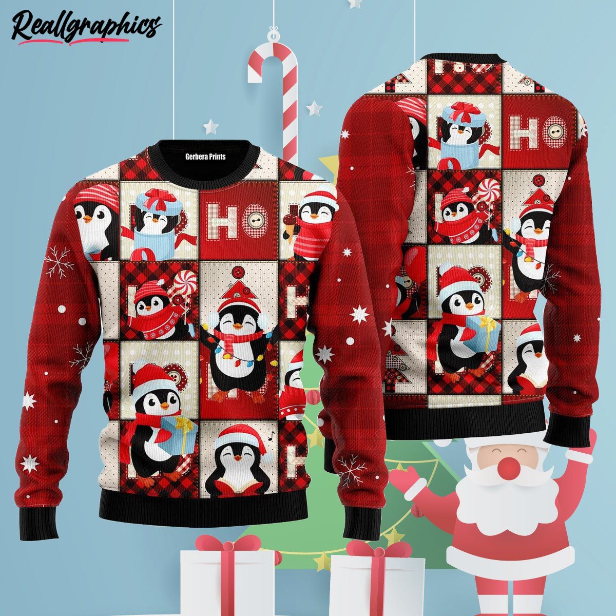 Second Life Marketplace - Ugly christmas sweater penguin red boxed