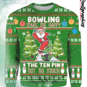 santa bowling go strike ugly christmas sweater christmas outfits gift 1 wjoyda