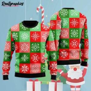 snow patchwork funny holiday pattern ugly christmas sweater sz4tx3