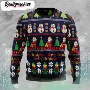 snowman awesome merry christmas ugly christmas sweater retro christmas sweater gift for christmas 1 xroo1t