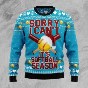 soft ball season ugly christmas sweater olmczu