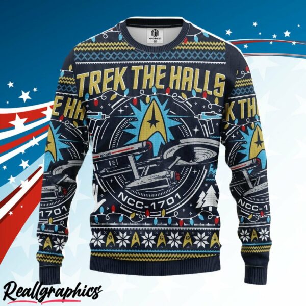 star trek merry xmas gifts2c trek the halls ugly christmas sweater xktnb