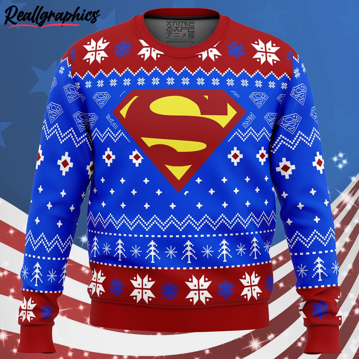 Superman 'Bad Guys Get Coal' Christmas Jumper / Ugly Sweater - Numskull