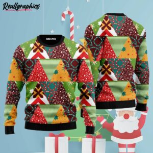 vintage triangles colorful xmas ugly christmas sweater gkjzns