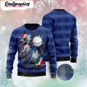 wolf under the moon ugly christmas sweater xmas jumper holiday pullover rb2879 1 yfmnxm