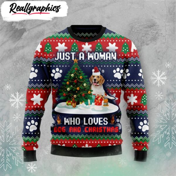 womans who love dog and christmas ugly christmas sweater gift for christmas rb3893 1 djrnis