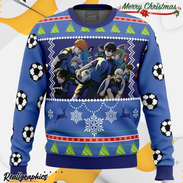 blue lock ugly christmas sweater lmdp4m