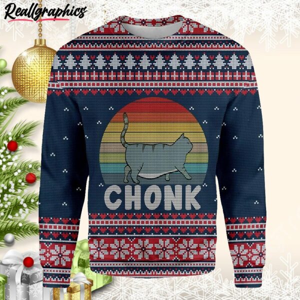 chonk cat ugly christmas sweater qx6upg