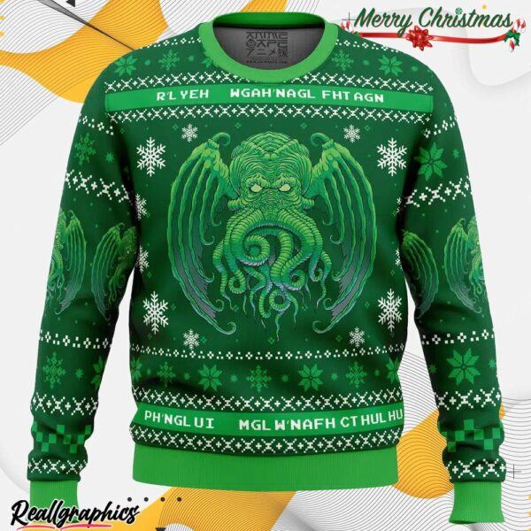 cthulhu cultist christmas ugly christmas sweater h1pky3