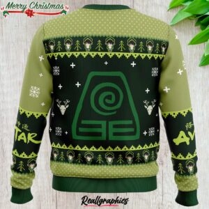 earthbenders earth kingdom avatar ugly christmas sweater 1 fq4d19