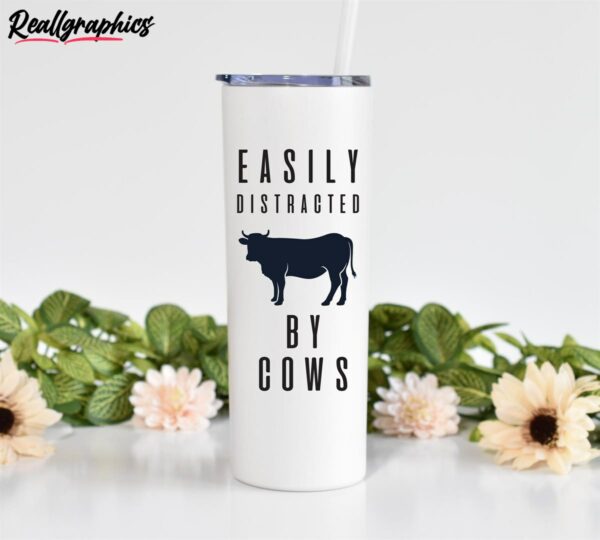 easily distracted by cows funny tumbler cow gift cow lover skinny tumbler d7fise