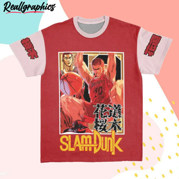 hanamichi sakuragi slam dunk streetwear t shirt 1 lzi1fh