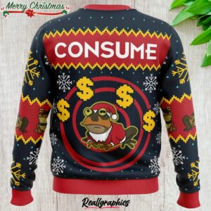 hypnotoad consume futurama ugly christmas sweater 1 yndcwc