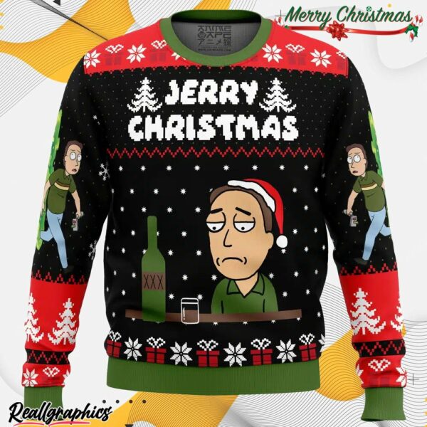 jerry christmas ugly christmas sweater wdsr9b