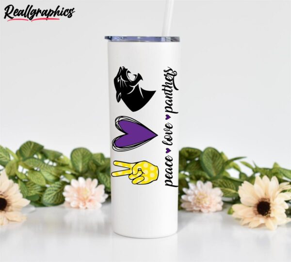 peace love panthers panther mom cup panther mascot skinny tumbler z4hlxn