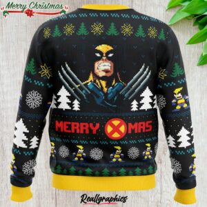 santa claws wolverine marvel ugly christmas sweater 1 vea4ct