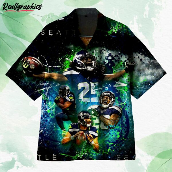 seattle seahawks victory short sleeve button up shirt d47yy7