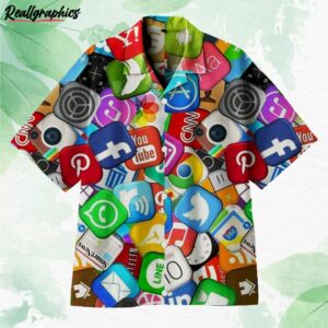 software logo on app store short sleeve button up shirt w1md8t