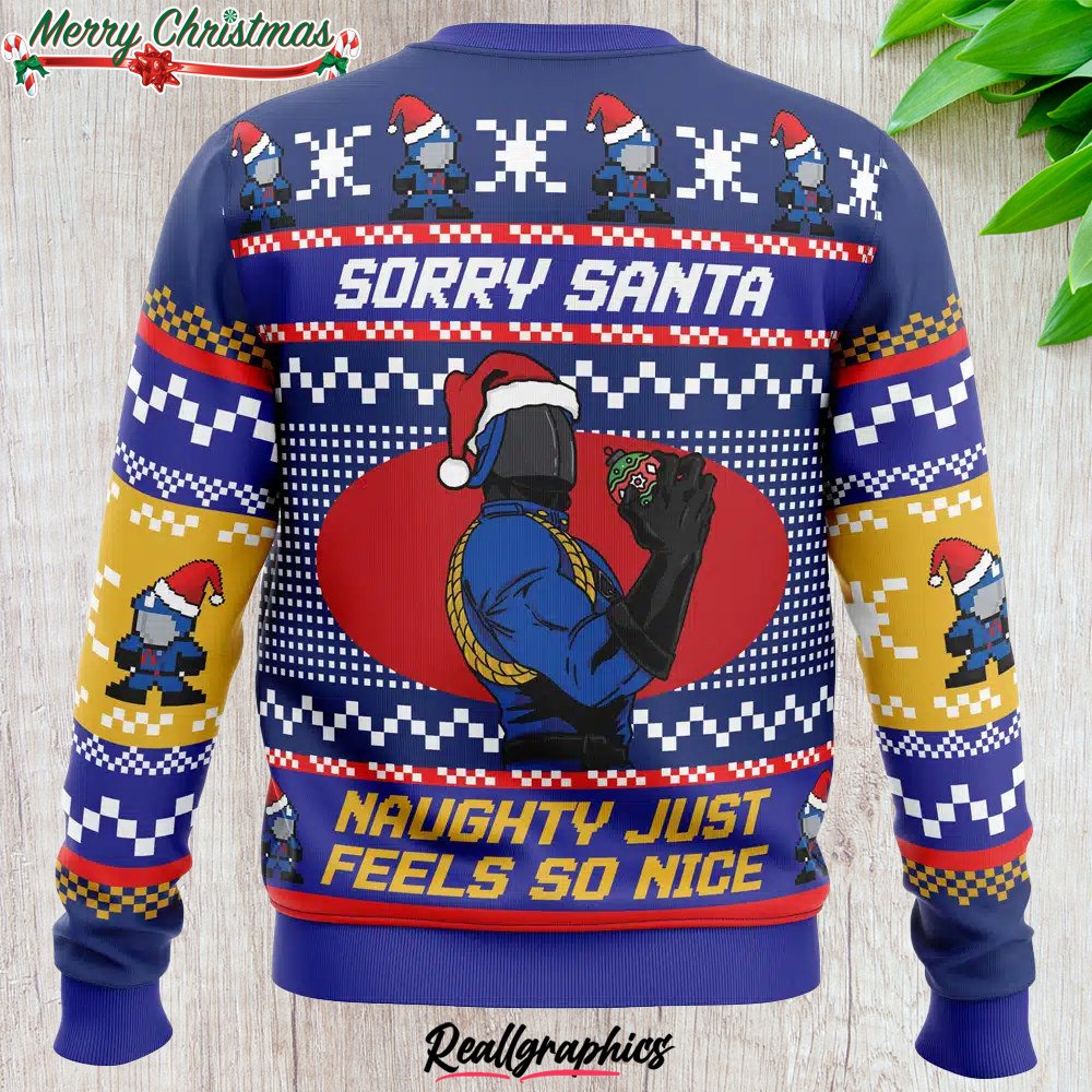 sorry santa cobra commander gi joe ugly christmas sweater 1 e8d9yw