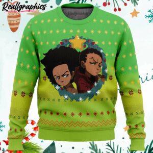 the boondocks ugly christmas sweater bsab7