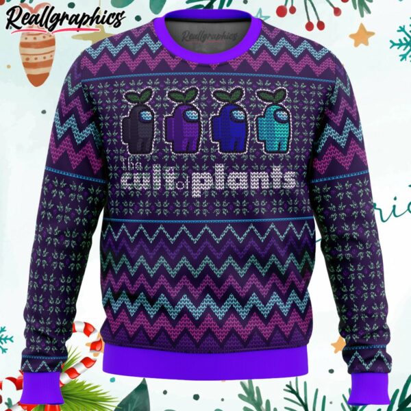 the cult of plants among us ugly christmas sweater qv70q