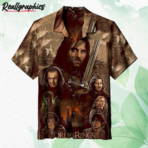 the lord of the rings short sleeve button up shirt 3d n7vdan