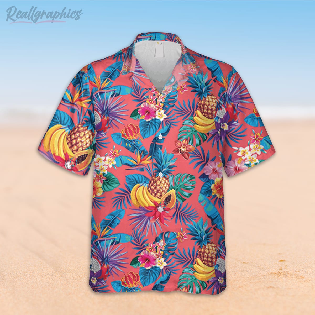 Pink Bananas Funny Hawaiian Shirt