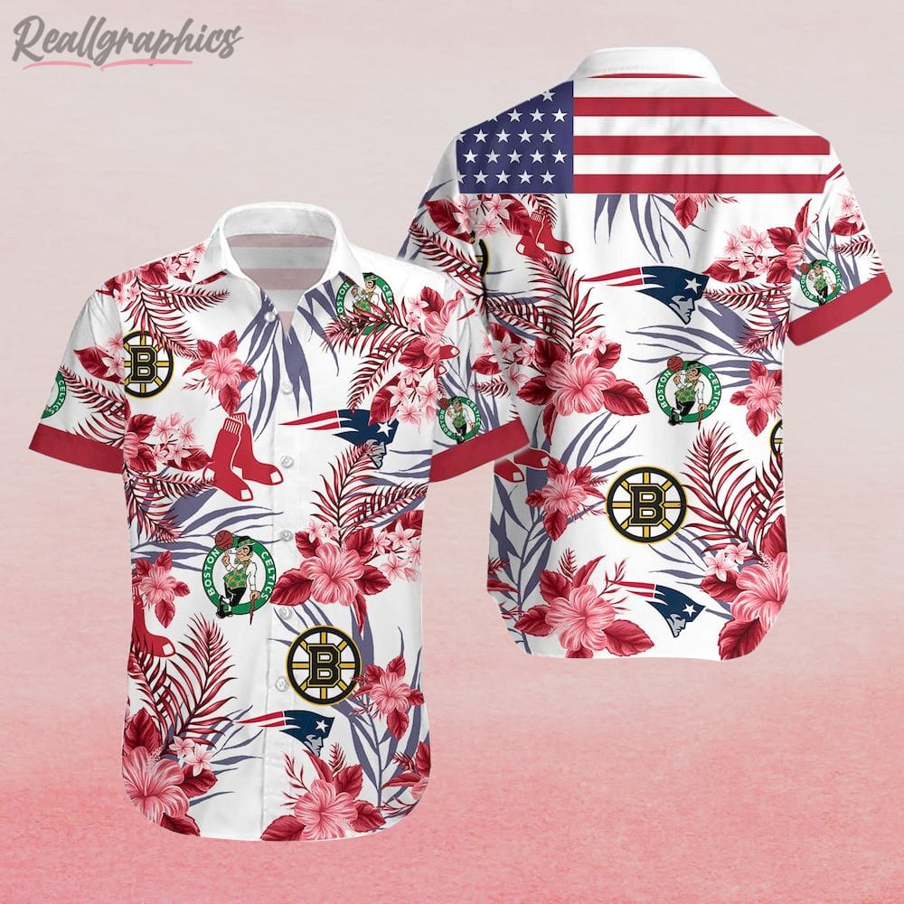 Bye Boston Red Sox Short Sleeve Button Up Shirt - Reallgraphics