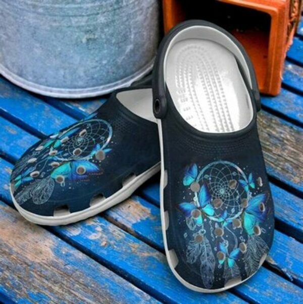 butterfly dreamcatcher classic clogs shoes blue dreamcatcher clog water shoes butterflies dsckvy