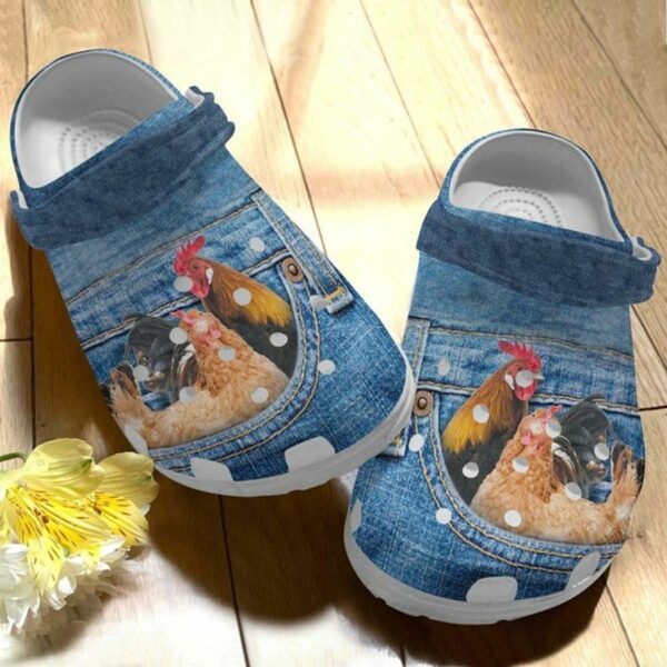 chicken in pocket clog shoes for father day little chicken shoes rooster fpo7ue