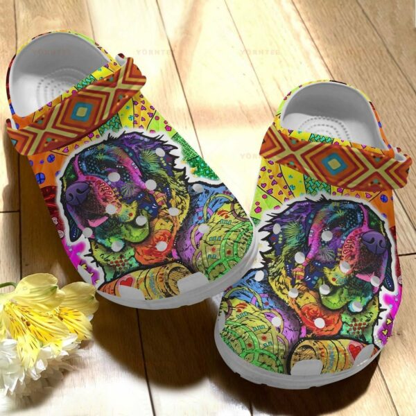 colorful saint bernard dog classic clogs shoes t8scsc