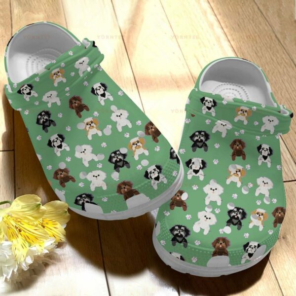 cute shih tzu classic clogs shoes bwsdcr