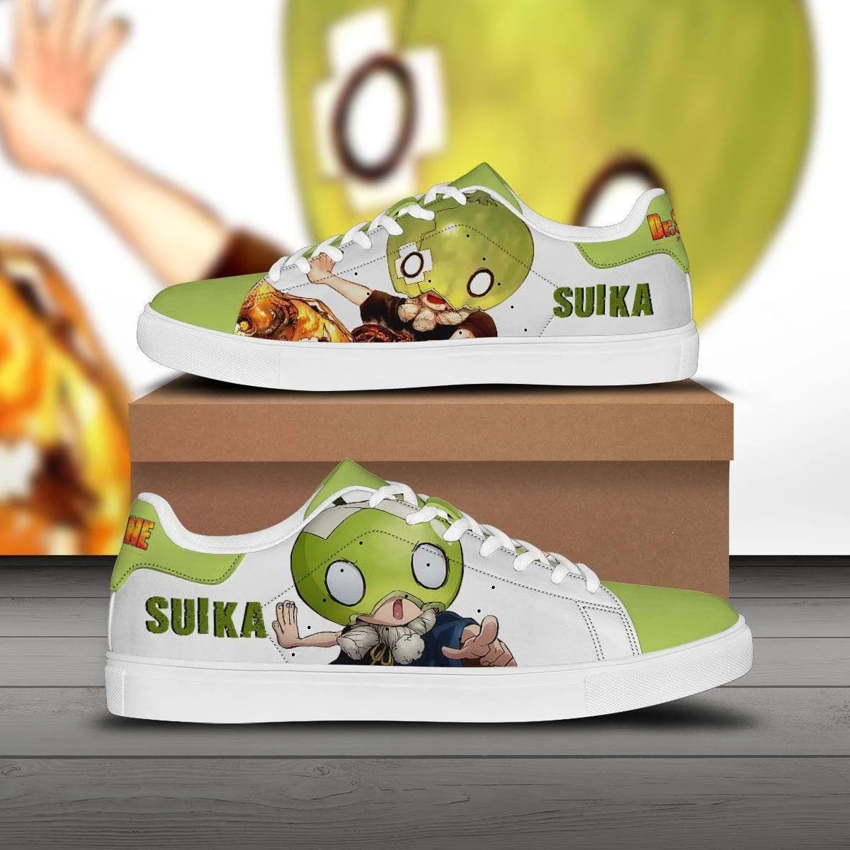 dr.stone suika skate sneakers custom dr. stone anime shoes