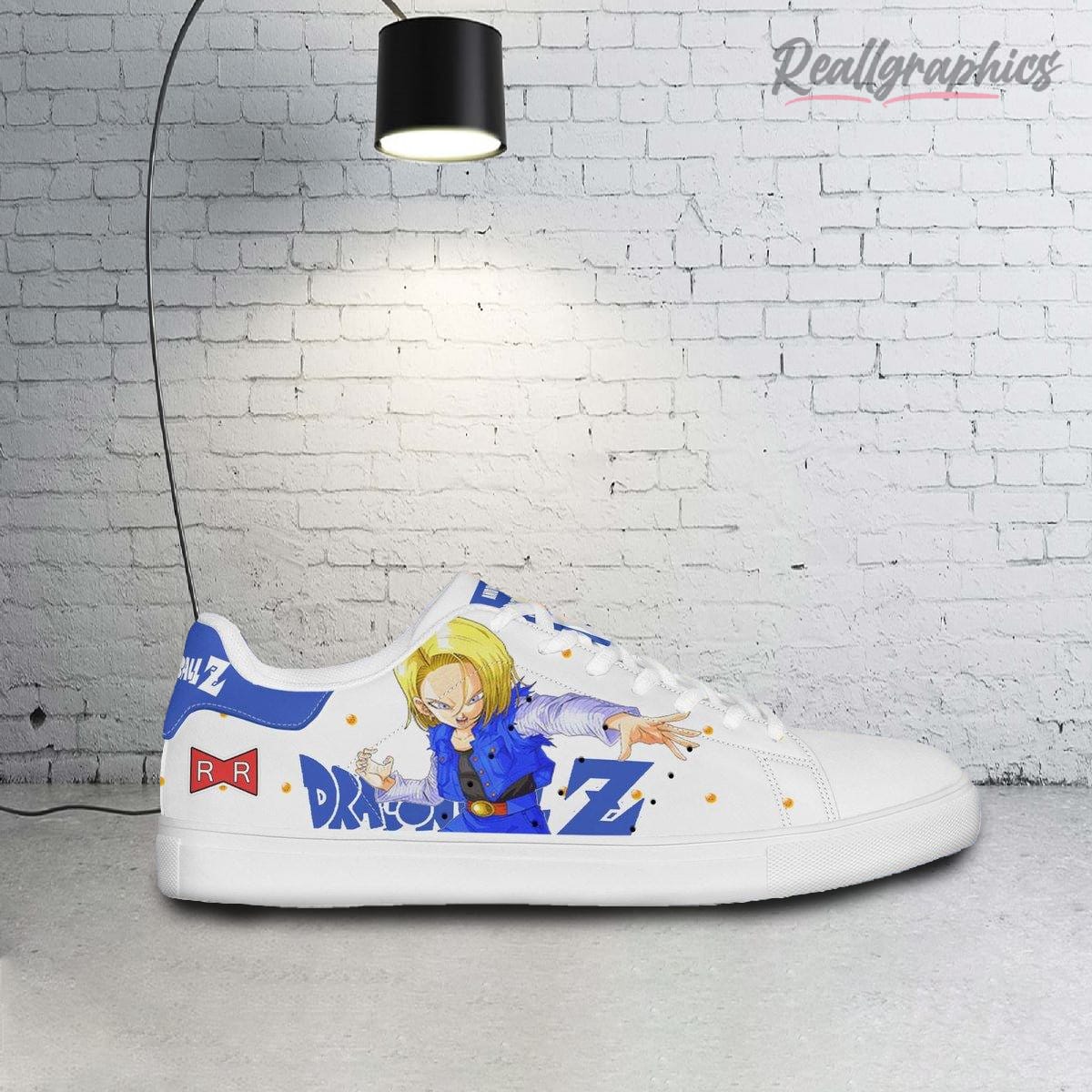 dragon ball android 18 stan smith shoes, custom anime sneakers